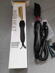 lot 15993 image: Ceramic Professional Press Comb - High Heat Electric Hair Styling Tool - Retail $45