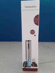 lot 16003 image: Tomentific Electric Wine Opener Set - Retail $25