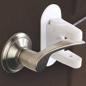 lot 16024 image: Door Lever Lock Child Proof Doors & Handles, Adhesives - Child Safety by Tuut (6 Pack) - Retail $30