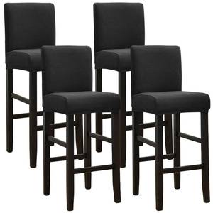 lot 16027 image: SPRINGRICO Bar Stool Covers Set of 4, Stretch Washable Barstool Seat Covers with Backs, Removable Counter Height Chair Covers for Kitchen Dining Room Cafe (S1-Black, 4PCS) - Retail $27
