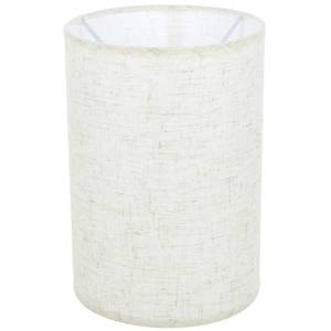 lot 16028 image: Drum Lamp Shade Beige Linen Lampshade for Table Lamp Floor Lampshade 5.5 Top x 5.5 Bottom x 7.8 High OfficeHome Decor, Easy Assembly - Retail $25
