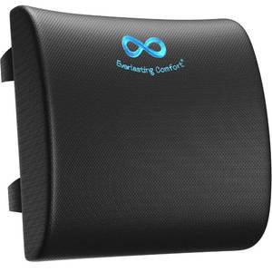 lot 16030 image: Everlasting Comfort Lumbar Support Pillow for Office Chair - Memory Foam Back Cushion for Car Seat - Promotes Better Posture, Back Pain Relief - Ideal Gaming and Desk Chairs Work and Home Essentials - Retail $50