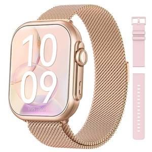 lot 16034 image: Charger not Included Smart Watch for Women Men Fitness Smart Watch for iPhone&Android Bluetooth Call with SpO2 Sleep Heart Rate Monitor,IP68,Fitness Tracker with 120Sport,Reloj Inteligente 30 DayBattery Life, 2 Bands - Retail $36