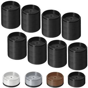 lot 16066 image: Bed Risers 1 inch, 2 inch, 3 inch, 4 inch Heavy Duty, Adjustable Furniture Riser for Table Desk Couch Sofa Chair Refrigerator Washing Machine, Stackable Bed Raisers Blocks (Black 8 Pack, 111 inch) - Retail $30