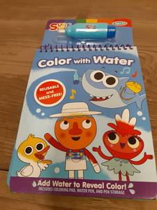 lot 16077 image: Water Coloring Activity Book Set with Water Pen - Retail $8