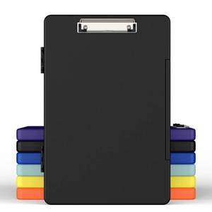 lot 16098 image: Juvealoe Legal Size Clipboard with Storage, High Capacity 8.5 x 14 Clip Board for Lawers, Folio & Side-Opening, Size 15 x 10 x 1.2 in, Black - Retail $17