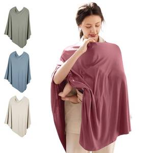 lot 16102 image: BubblePanda Rayon Made from Bamboo Nursing Cover for Baby Breastfeeding,360° Full Privacy Soft & Breathable Breastfeeding Covers Up for Women,Machine Washable Nursing Shawl,Stretchy Carseat Cover - Retail $20