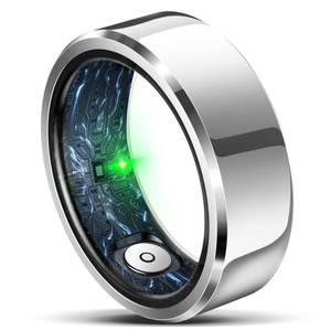 Smart Ring for Women Men, Fashion Minimalist Fitness Ring & Sleep Tracker Ring with Heart Rate, SPOâ,Blood Pressure,5ATM Waterproof Health Ring,No Subscription,Travel-Friendly Couple Gift (Silver,12) - Retail: $110