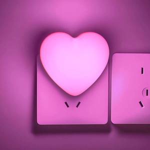 lot 16144 image: INZU Cute Night Light, Heart Night Light for Kids, LED Nightlight with Auto Dusk to Dawn Sensor, Nightlight Plug into Wall with Soft Warm Light for Bedroom, Nursery, Bathroom, Hallway (Pink) - Retail $6