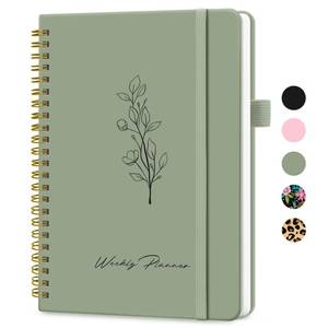 lot 16153 image: Undated Weekly Planner, Weekly To Do List Notebook with Goal & Habit Tracker Organizer, A5 Weekly Planner Notebook with Spiral Binding, 6.1 x 8.2 - Green - Retail $6