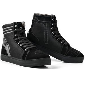 lot 16155 image: IRON JIAS Motorcycle Shoes for Men, Anti-Slip Breathable Street Casual Motorcycle Riding Boots with Side Zipper, Ankle Support, Shift Pads Black 9.5 - Retail $60