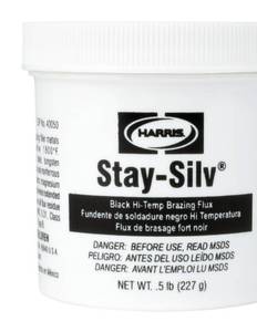 lot 16165 image: Harris SSBF1 Stay Silv Brazing Flux, 1 lb. Jar, Black - Retail $21