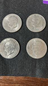 lot 5 image: 1971 Eisenhower Dollar Coins - Set of 4