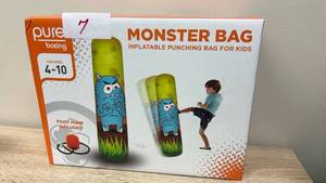 lot 7 image: Pure Boxing Monster Bag - Kids Inflatable Punching Bag - Retail $24