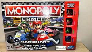 lot 30 image: Monopoly Gamer Mario Kart Board Game - Retail $34