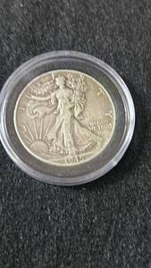 lot 58 image: 1945 Walking Liberty Half Dollar