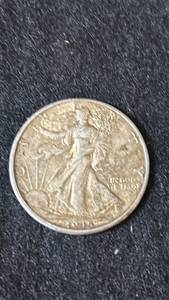 lot 72 image: 1945 Walking Liberty Half Dollar Mint Mark D  -
