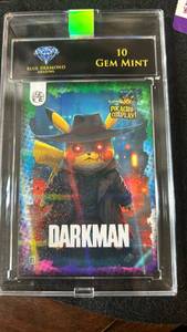 lot 96 image: Darkman Pikachu Cosplay Trading Card BGS 10 - Retail $75