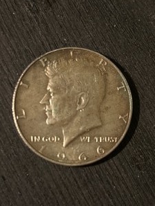 lot 102 image: 1966 Silver Kennedy Half dollar