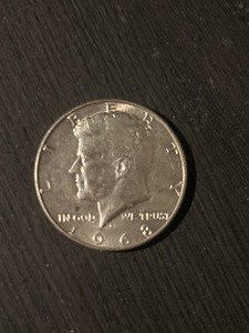 lot 105 image: 1968 Silver Kennedy half dollar
