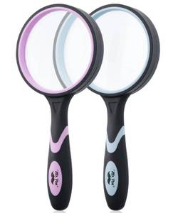 lot 35426 image: Mr. Pen- Magnifying Glass, 2 Pack, 10X Magnifier, 75mm Glass Lens, Magnifier for Reading, Magnifying Glasses for Close Work - Retail $9