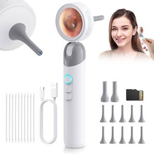 lot 35437 image: Otoscope Ear Camera with 1.38 IPS Screen, HD Ear Scope with Lights, Otoscope Camera for Adults Kids and Pets, 12 Silicone Specula Tips, Support Photo & Video, (missing 32GB TF Card) - Retail $51