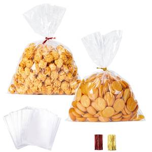 lot 35445 image: Cello Cellophane Treat Bags, 6x10Inches Clear Cellophane Bags with Twist Ties for Gift Wrapping, Packaging Candies, Dessert, Bakery, Party Favors (no tie) - Retail $8
