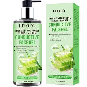lot 35458 image: Conductive-Gel-for-Face-Microcurrent, 13.5 Oz Large Bottle Hydrating Massage Gel Serum for Facial Machine Device, Leave-On Gel Primer for Face, Hyaluronic Acid, Aloe Vera, Vitamin E - Retail $10