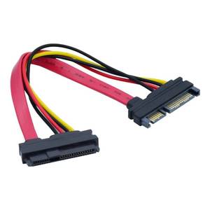 lot 35510 image: SFF-8482 SAS 29 Pin to SATA 22Pin Hard Disk Drive Raid Extension Cable with 15 Pin SATA Power Port - Retail $8