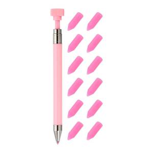 lot 35531 image: Diamond Art Pen with Wax, Fine Point Diamond Art Accessories Refillable Wax Pen with 5 Pcs Wax for Diamond Art Nail DIY Craft, Pink - Retail $10