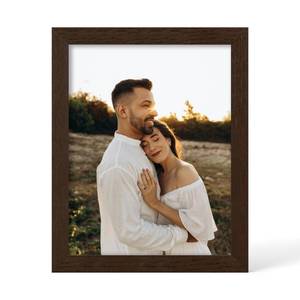 lot 35548 image: YESKAY 8.5x11 Picture Frame - 8.5 x 11 Photo Frame Made of Solid Oak Wood and Real Glass,Display Picture 2 Opening 5x7 with Mat or 8.5x11 Without Mat for Wall & Tabletop(Color Walnut) - Retail $24