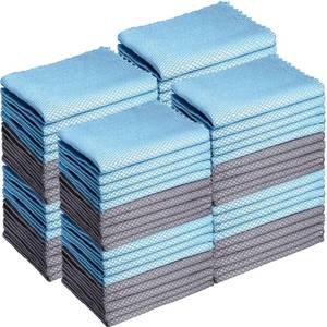 lot 35550 image: 40 Pack Cleaning Cloth Reusable Kitchen Towels Fish Scale Microfiber Polishing Cloth for Windows Glass Mirrors No Watermark, 12 x 16 Inches(Gray Blue) - Retail $20