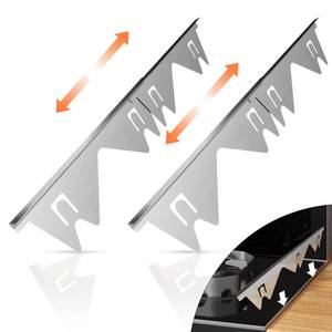 lot 35552 image: Stainless Steel Stove Gap Covers (2PCS), Stove Gap Filler, Stove Guard for Kitchen Oven Counter Side Gap, Range Trim Kit, Easy Clean and Heat Resistant, Adjustable Length 13.8 to 27.5 - Retail $20