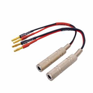 lot 35555 image: 2-Packs 14 Inch TS Female to Banana Plug, 6.35mm Female Jack to Banana Plug Speaker, Flexible Silicone Audio Banana Plugs for Speaker Wire(6 inch) - Retail $9