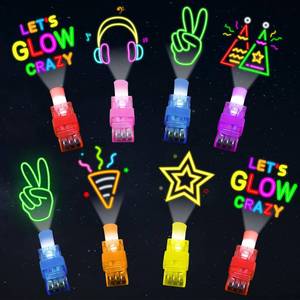 lot 35568 image: 36Pcs Neon Happy Birthday LED Finger Lights Party Favors Glow in the Dark Light Up Finger Lights Neon Themed Toys Bulk for Kids Party Goodie Bag Stuffer Birthday Gifts Classroom Prize. - Retail $14