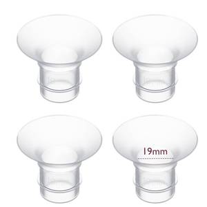lot 35574 image: Momcozy 19mm 4Count Flange Insert Compatible with 24mm FlangeShield of Most Pumps - Retail $13