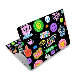 lot 35594 image: 12.1-15.6 Inch Laptop Skin Decal, Universal Reusable Vinyl Laptop Cover Sticker, Waterproof Art Decal Protector with Funny Expressions - Retail $13