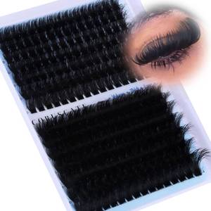 lot 35612 image: Lash Clusters 160D260D Eyelash Clusters 12-24mm Long Lash Extension Thick Cluster Eyelash Extensions Volume Strip Mink Lashes Cluster Dramatic Full Salon Look Mega Eyelashes. A few messed up on the bottom line - Retail $10