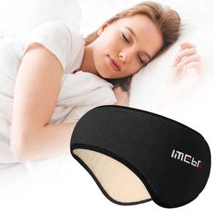 lot 35613 image: Sleep Mask & Earmuffs for Sleep - 2 in 1 Eye & Ear Mask, Comfortable & Soft for Side Sleepers (Black) - Retail $13