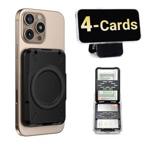 lot 35622 image: PROfezzion 2-in-1 for MagSafe Wallet Stand, RFID Blocking Magnetic Card Holder Fit 4 Cards, Heavy Duty Hardshell Wallet for iPhone 17 16 15 14 13 12 Pro Max Plus & MagSafe Case (Not for 1312 Mini) - Retail $27