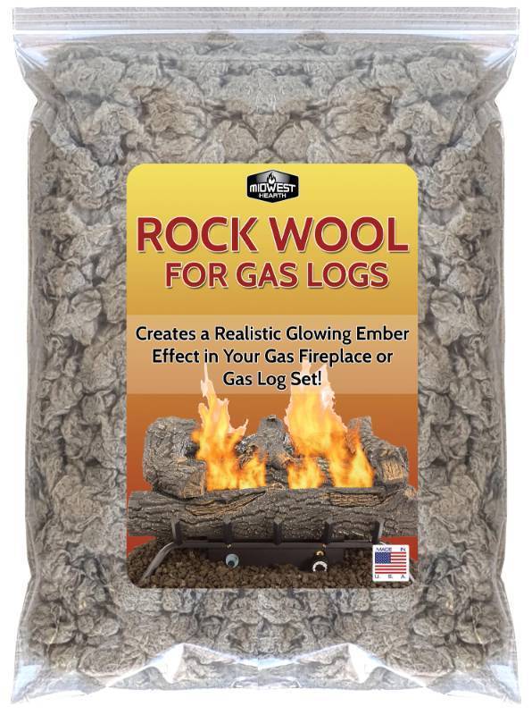 lot 15242 image: Midwest Hearth Rock Wool for Gas Log - 6 oz. Bag - Retail $15