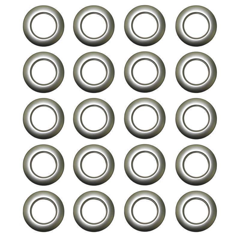 lot 43901 image: Wonderful 1-916-Inch Inner Diameter Plastic Curtain Grommets 50-Pack (Silver) - Retail $19