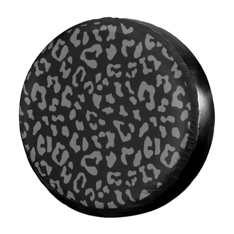 lot 61888 image: Leopard Print Spare Tire Cover Wheel Tire Cover Fit Trailer, RV, SUV and Many Vehicle 18inch - Retail $20