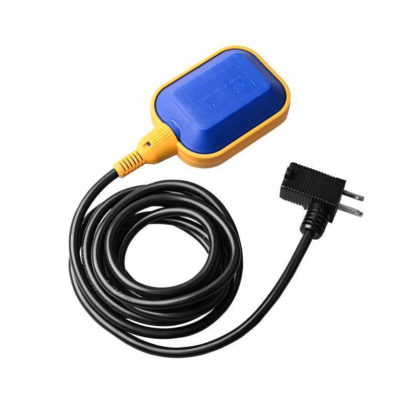 lot 14710 image: OELFFOW Sump Pump Universal Tethered Float Switch AC 15A 110250V Piggyback Style Plug with 10 Feet Cord, Used in Sewage Pump, Water Tank, Septic Tank Pump, etc. - Retail $20