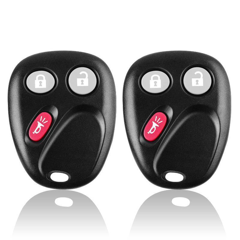lot 15130 image: Car Key Keyless Entry Replacement fits for 2003 2004 2005 2006 2007 Cadillac Escalade Chevy Avalanche Silverado Suburban Tahoe and GMC Sierra Yukon Hummer H2 3Button FCC LHJ011 (Pack of 2) - Retail $10
