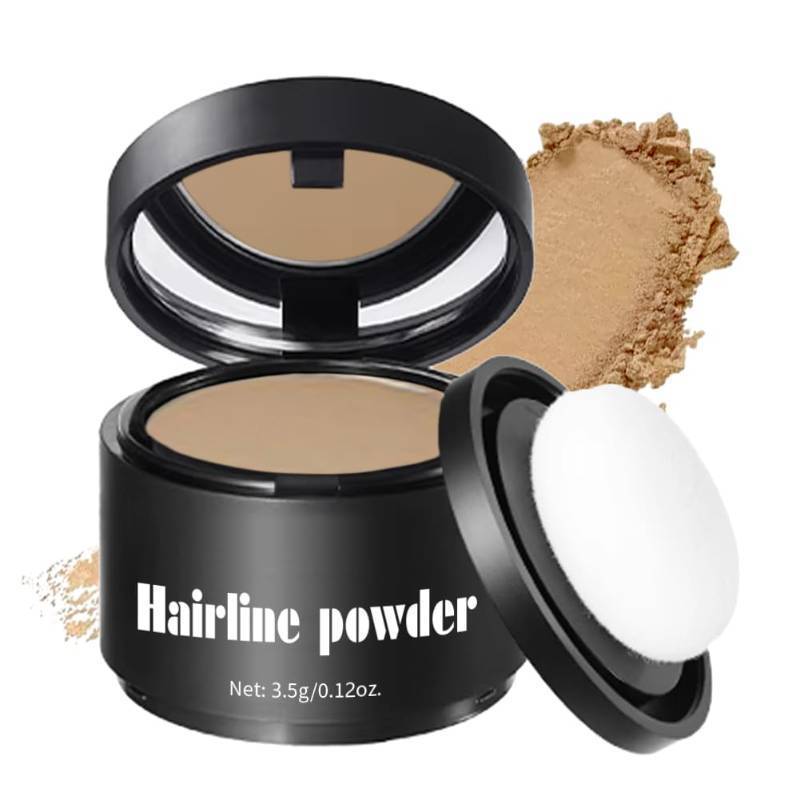 lot 15158 image: Invisible Hairline Powder, Undetectable Coverage for Bald Spots Receding Hairlines, 3 Seconds Fill for Bald Spots & Thinning Edges, Waterproof, Transfer-Resistant, Natural Matte Finish - Retail $7