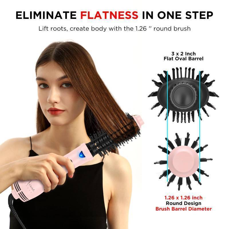 lot 25060 image: Hair Dryer Brush Blow Dryer Brush in one, Aima Beauty 1.25 Round Brush Blow Dryer Ionic Hot Air Brush Styler Volumizer with Ceramic Coating & Tufted Bristles for Smooth and Shiny Blowout