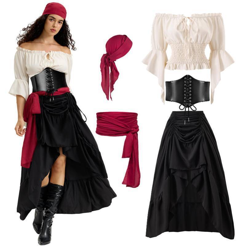 lot 25090 image: Womens Pirate Costume Pirate Outfit - Retail $50