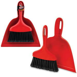 lot 6073 image: Libman Whisk Broom with Polypropylene Dustpan -Red Black Fibers