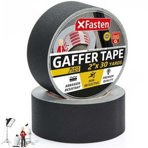 lot 6075 image: XFasten Gaffer Tape Black  2  x 30 Yards  2 Pack Heavy Duty Cloth Tape (2-Pack 180-feet Total)